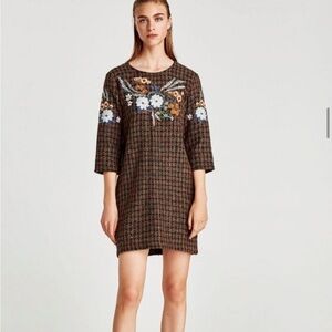 ZARA Wool-Blend Shift Dress